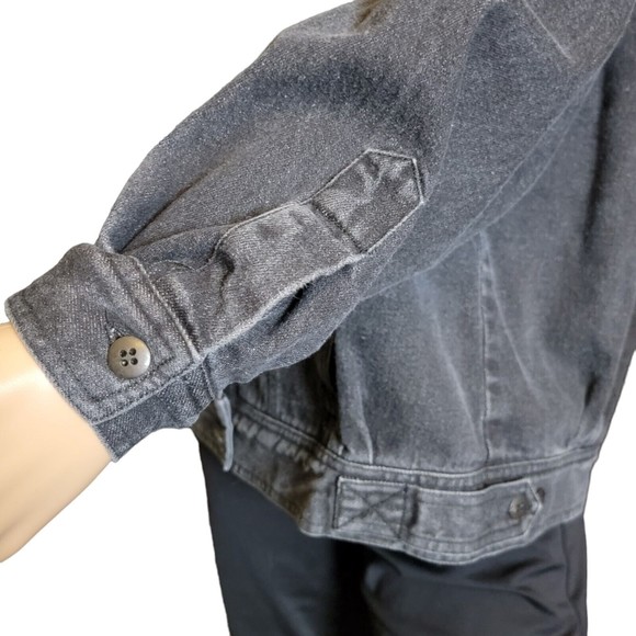 Carole Little Jacket Size 12 Gray Denim Tribal Aztec Western Knit Design - Picture 3 of 13